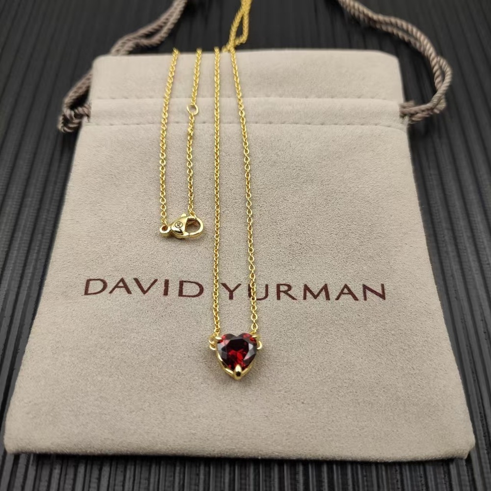 David Yurman Ruby Heart-shaped Diamond Necklace